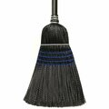 Bsc Preferred Genuine Joe Broom, Lobby Style, Poly/Wood, 7inWFlare, 7/8inDia x 39inL, Black, 12PK GJO18412